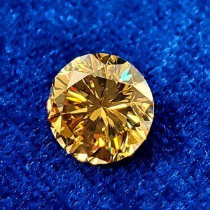 Round Cut Fancy Yellow Diamond